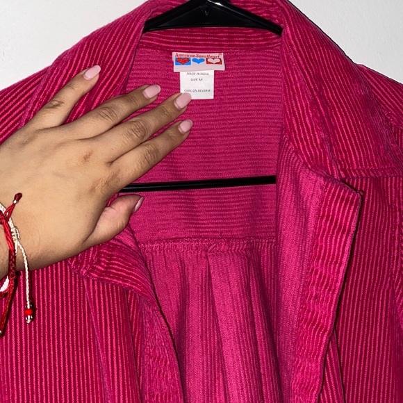 Vintage Magenta Corduroy Jacket Top - Picture 4 of 4